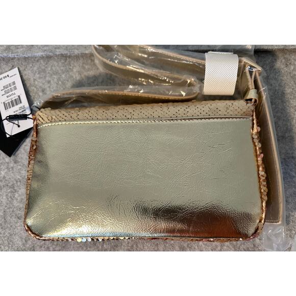 New Nicole Miller Gold Sequin Bag - Picture 4 of 7